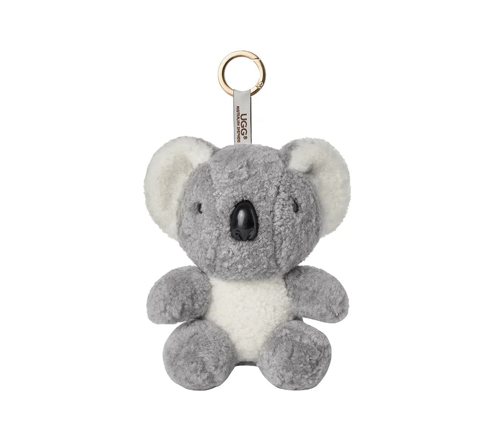Fluffy Sheepskin Wool Large Koala Keyring Koobi