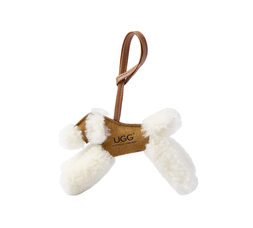 Fluffy Wool Dog Bag Charm Snowlo